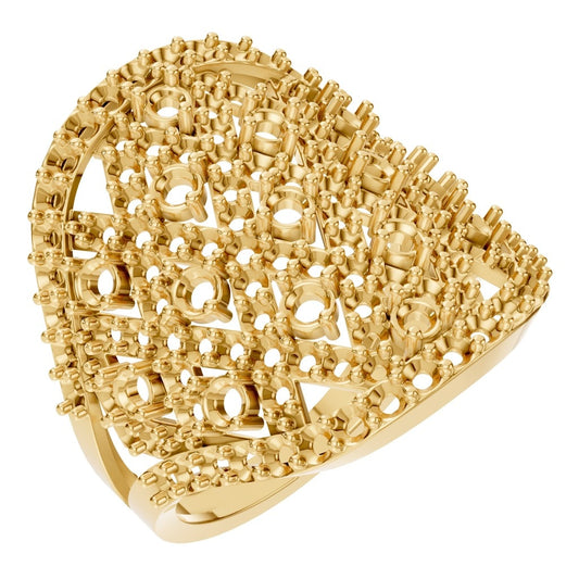 RI-2967 Yellow Gold Ring UNSET - Main View