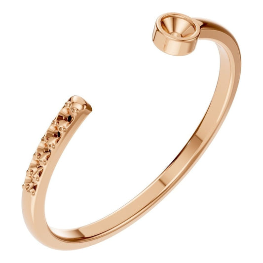 RI-2970 Rose Gold Ring UNSET - Main View