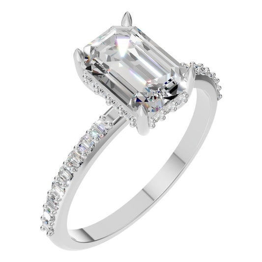 RI-3019 White Gold Ring SET - Main View