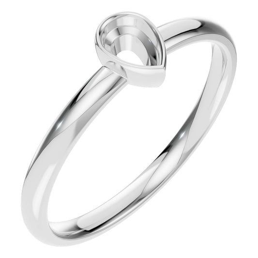 RI-3049 White Gold Ring UNSET - Main View