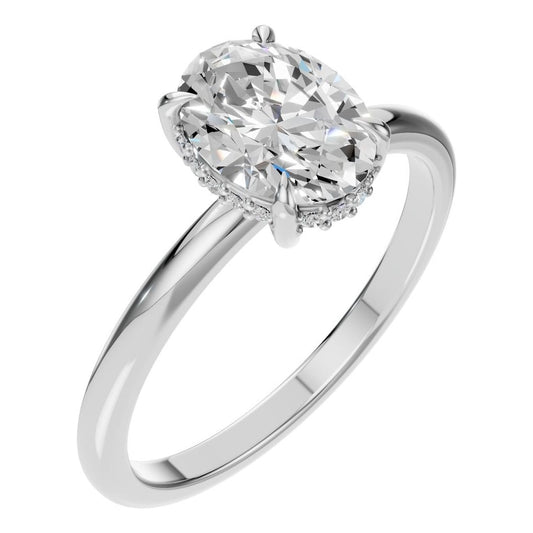 RI-3243 White Gold Ring SET - Main View