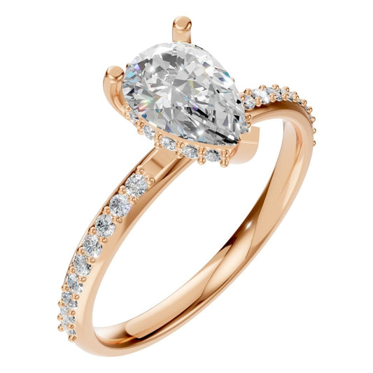RI-3372 Rose Gold Ring SET - Main View