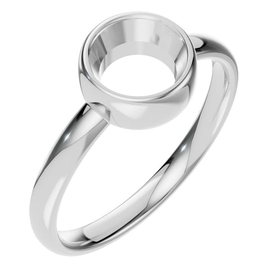 RI-3444 White Gold Ring UNSET - Main View