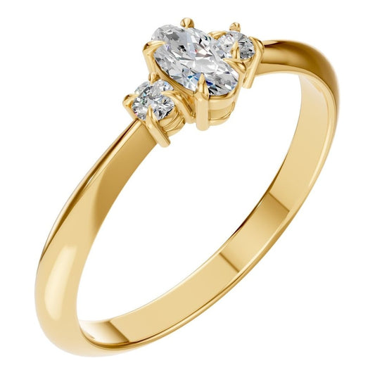 RI-4674 Yellow Gold Ring SET - Main View