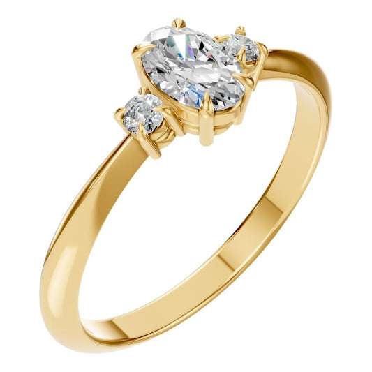 RI-4674 Yellow Gold Ring SET - Main View