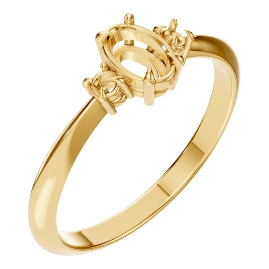 RI-4674 Yellow Gold Ring UNSET - Main View
