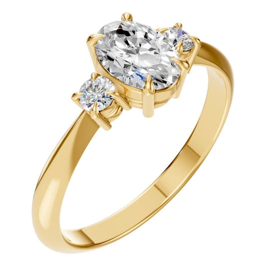 RI-4674 Yellow Gold Ring SET - Main View