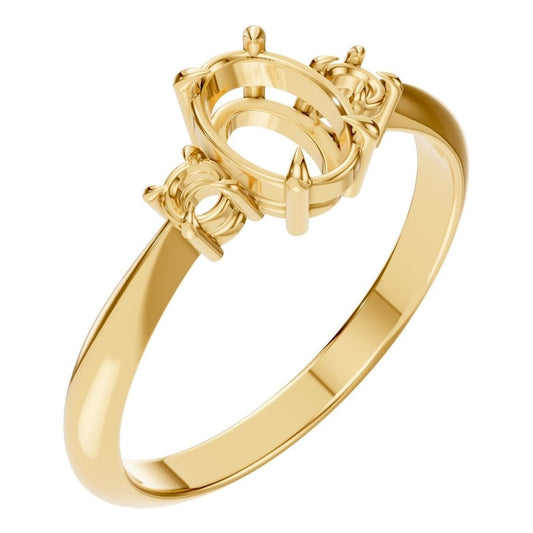 RI-4674 Yellow Gold Ring UNSET - Main View