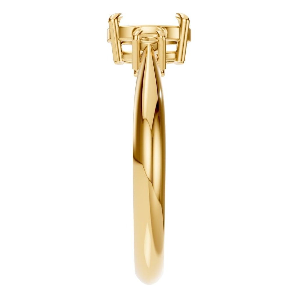 RI-4674 Yellow Gold Ring UNSET - Side View