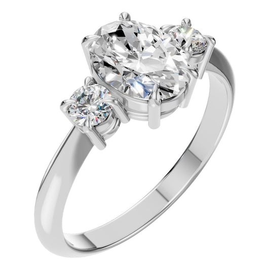 RI-4674 White Gold Ring SET - Main View