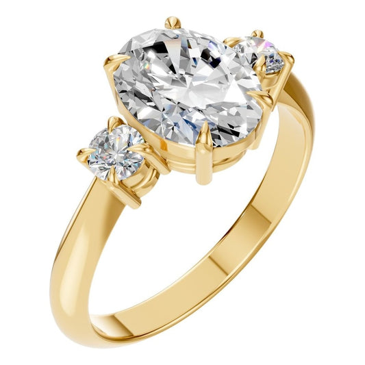 RI-4674 Yellow Gold Ring SET - Main View