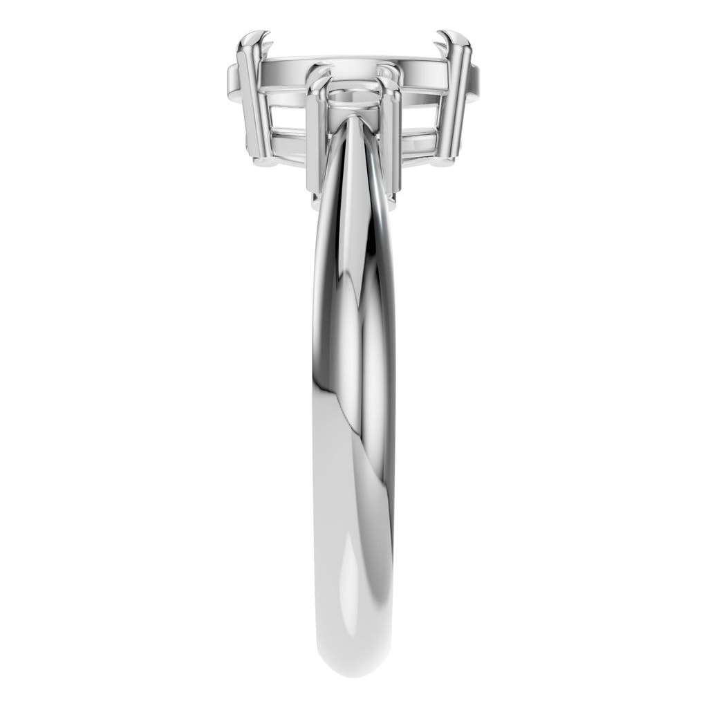 RI-4674 White Gold Ring UNSET - Side View