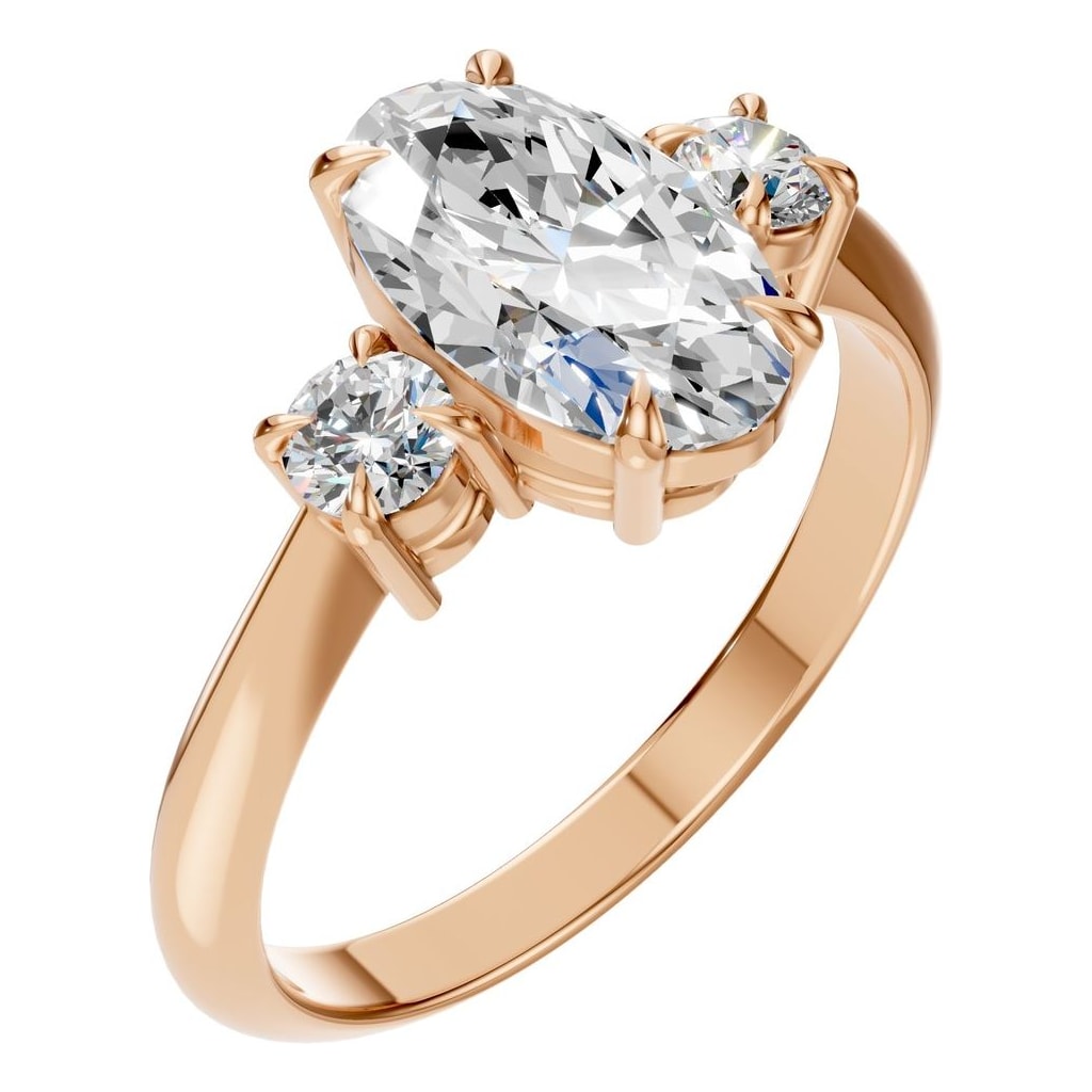 RI-4674 Rose Gold Ring SET - Main View