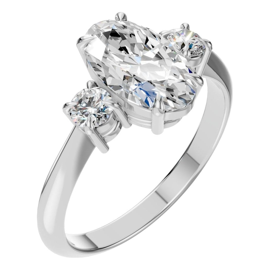 RI-4674 White Gold Ring SET - Main View