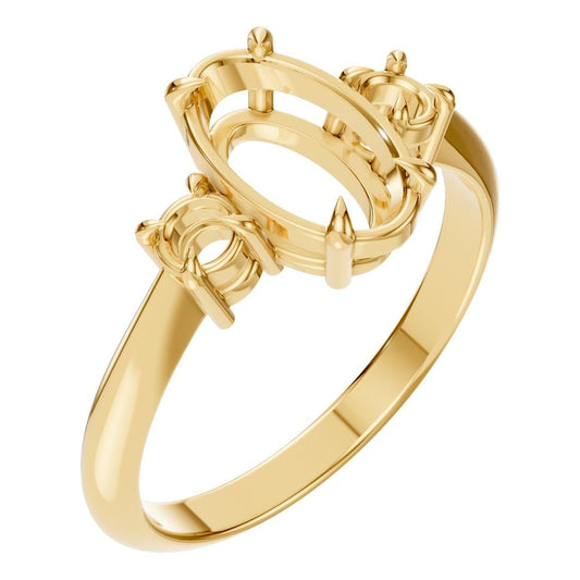 RI-4674 Yellow Gold Ring UNSET - Main View