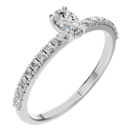 RI-4945 White Gold Ring SET - Main View