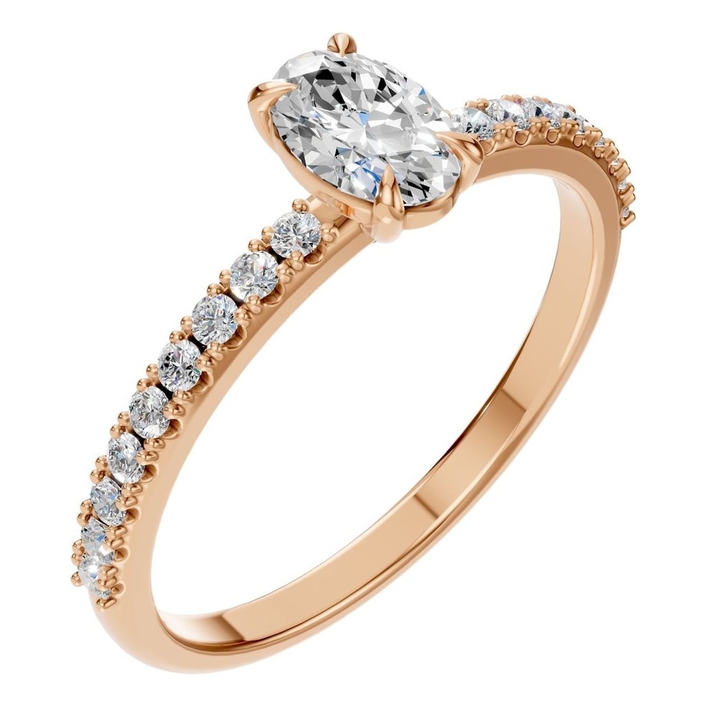 RI-4945 Rose Gold Ring SET - Main View