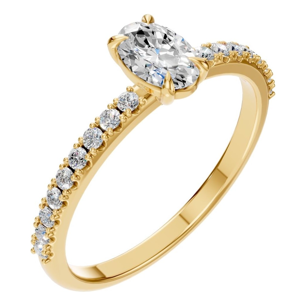 RI-4945 Yellow Gold Ring SET - Main View