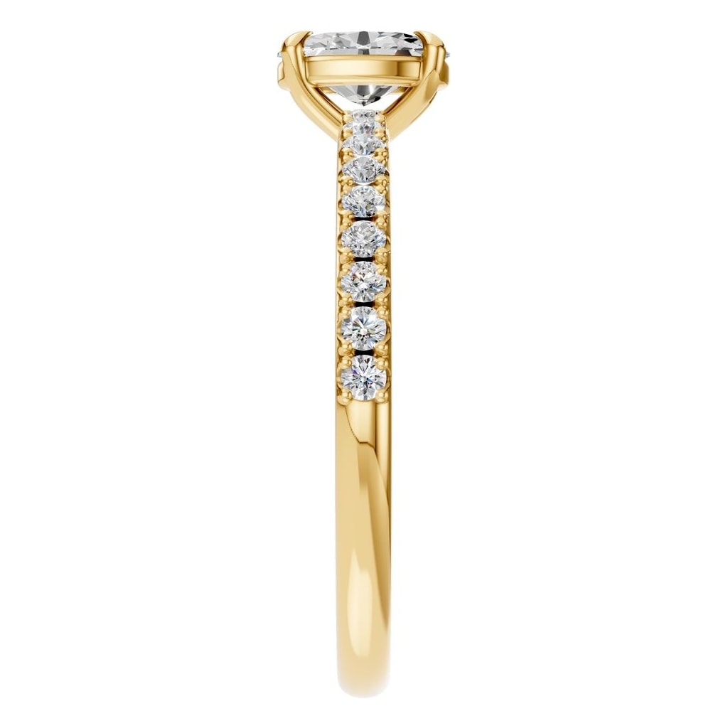 RI-4945 Yellow Gold Ring SET - Side View