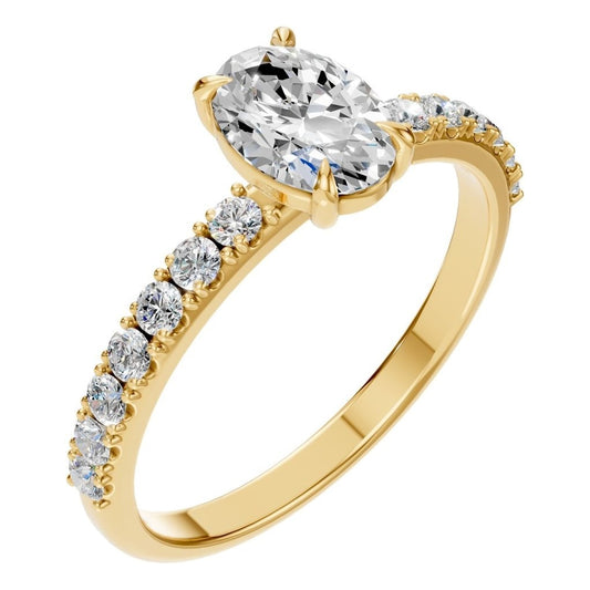 RI-4945 Yellow Gold Ring SET - Main View