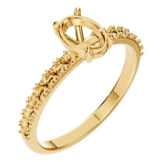RI-4945 Yellow Gold Ring UNSET - Main View