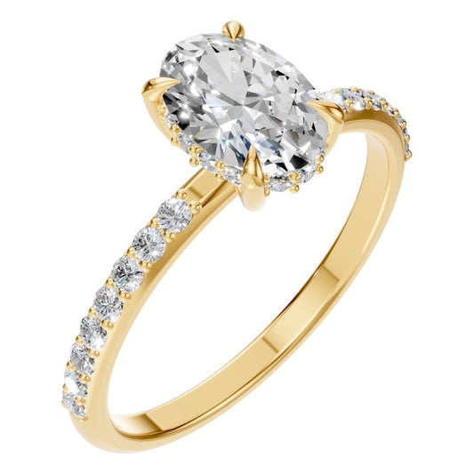 RI-4945 Yellow Gold Ring SET - Main View