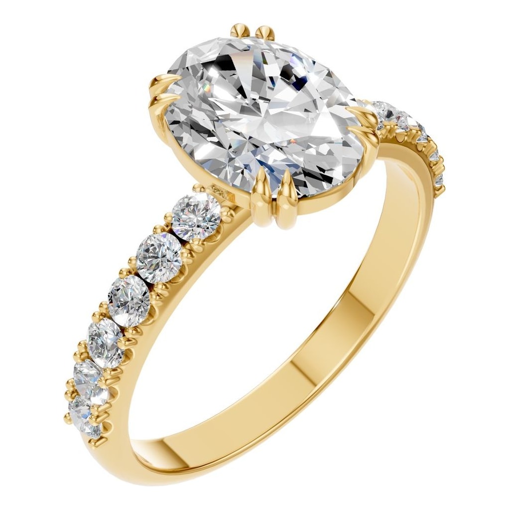 RI-4945 Yellow Gold Ring SET - Main View