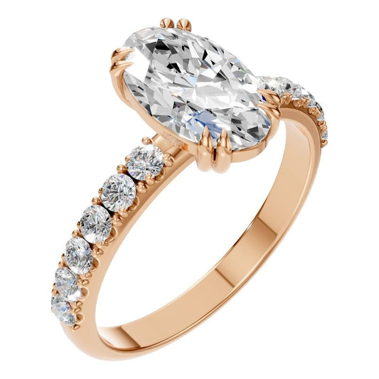 RI-4945 Rose Gold Ring SET - Main View