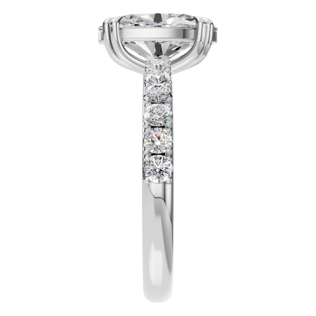 RI-4945 White Gold Ring SET - Side View