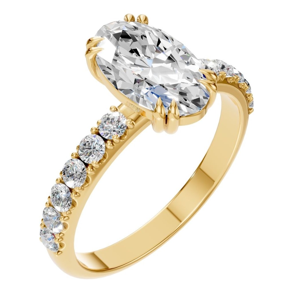 RI-4945 Yellow Gold Ring SET - Main View