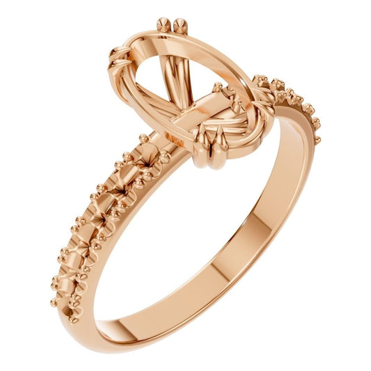 RI-4945 Rose Gold Ring UNSET - Main View