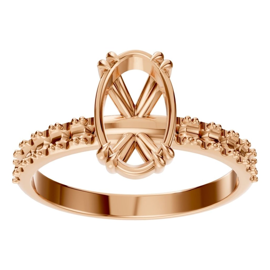 RI-4945 Rose Gold Ring UNSET - Front View