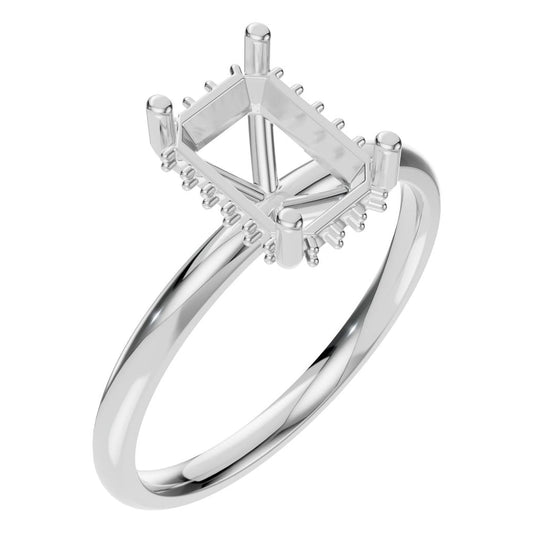 RI-5127 White Gold Ring UNSET - Main View