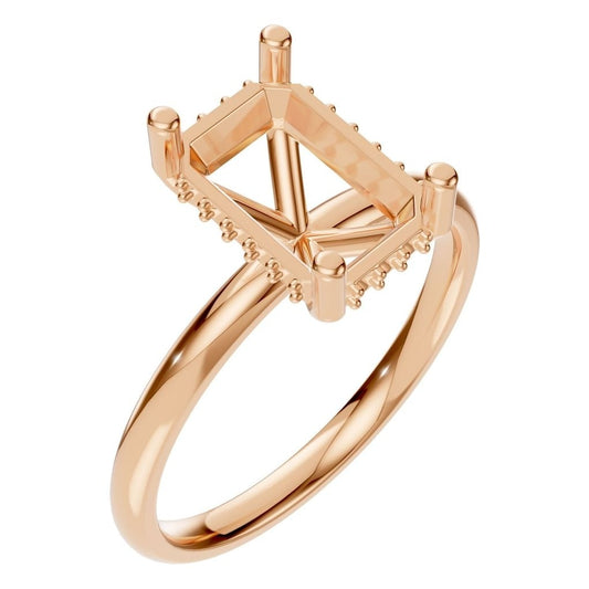 RI-5127 Rose Gold Ring UNSET - Main View