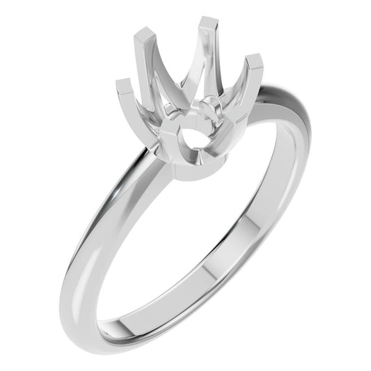 RI-5166 White Gold Ring UNSET - Main View