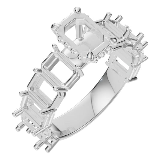 RI-5293 White Gold Ring UNSET - Main View