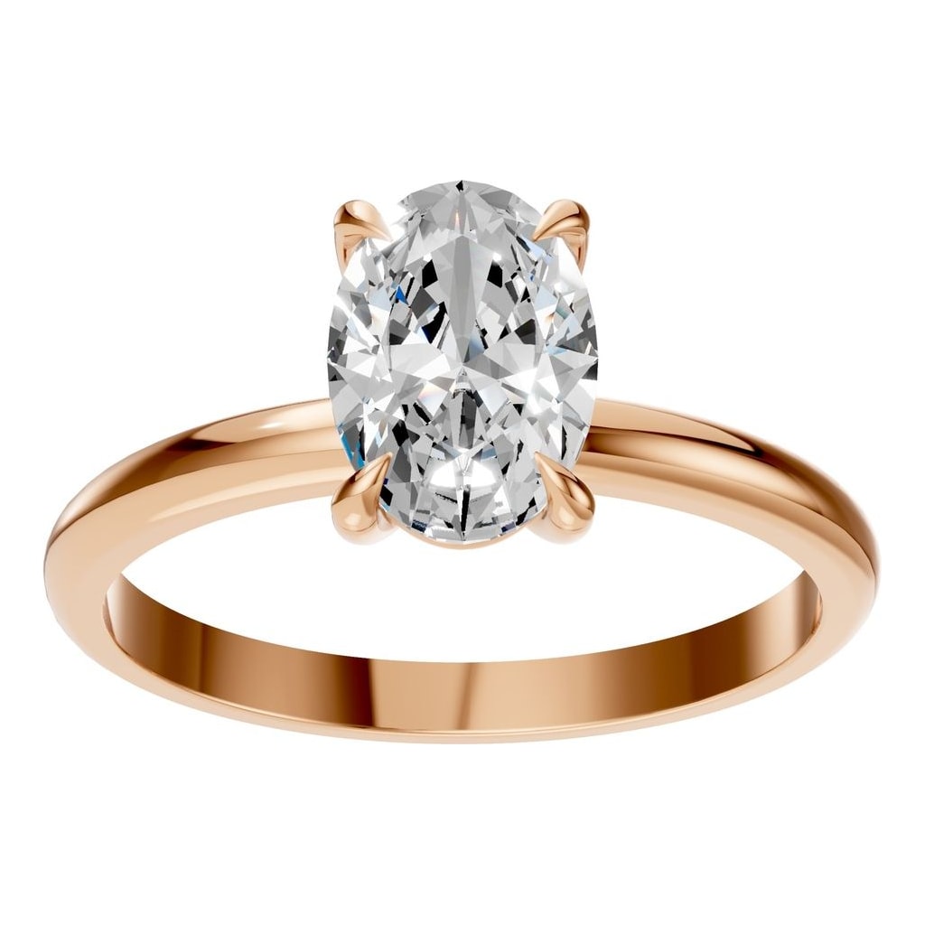 RI-5383 Rose Gold Ring SET - Front View