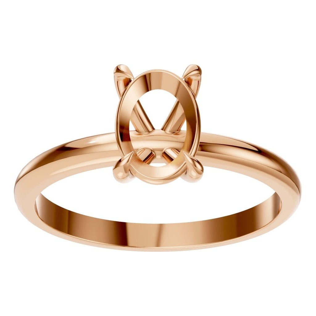 RI-5383 Rose Gold Ring UNSET - Front View