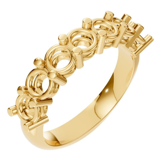 RI-5390 Yellow Gold Ring UNSET - Main View