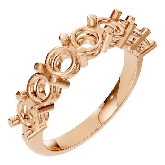 RI-5390 Rose Gold Ring UNSET - Main View