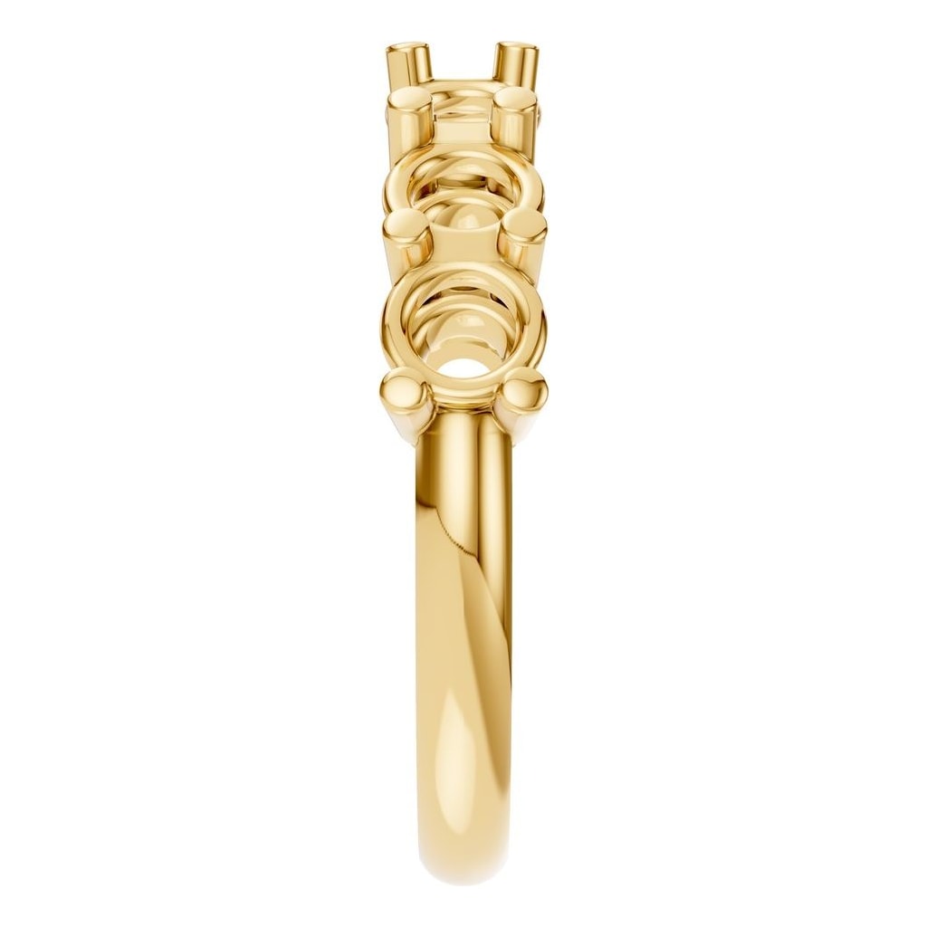 RI-5390 Yellow Gold Ring UNSET - Side View