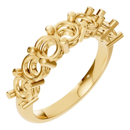 RI-5390 Yellow Gold Ring UNSET - Main View
