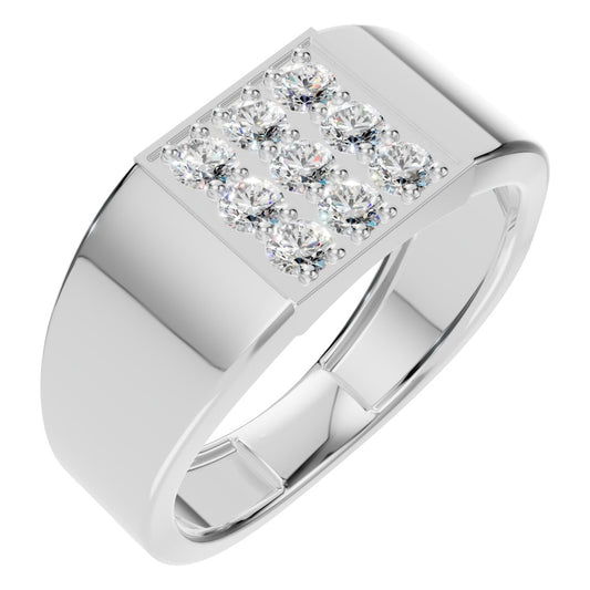 RI-5422 White Gold Ring SET - Main View