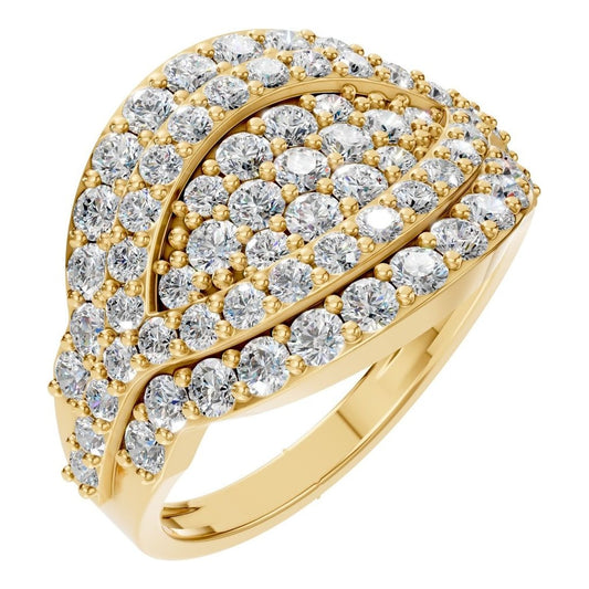RI-5885 Yellow Gold Ring SET - Main View