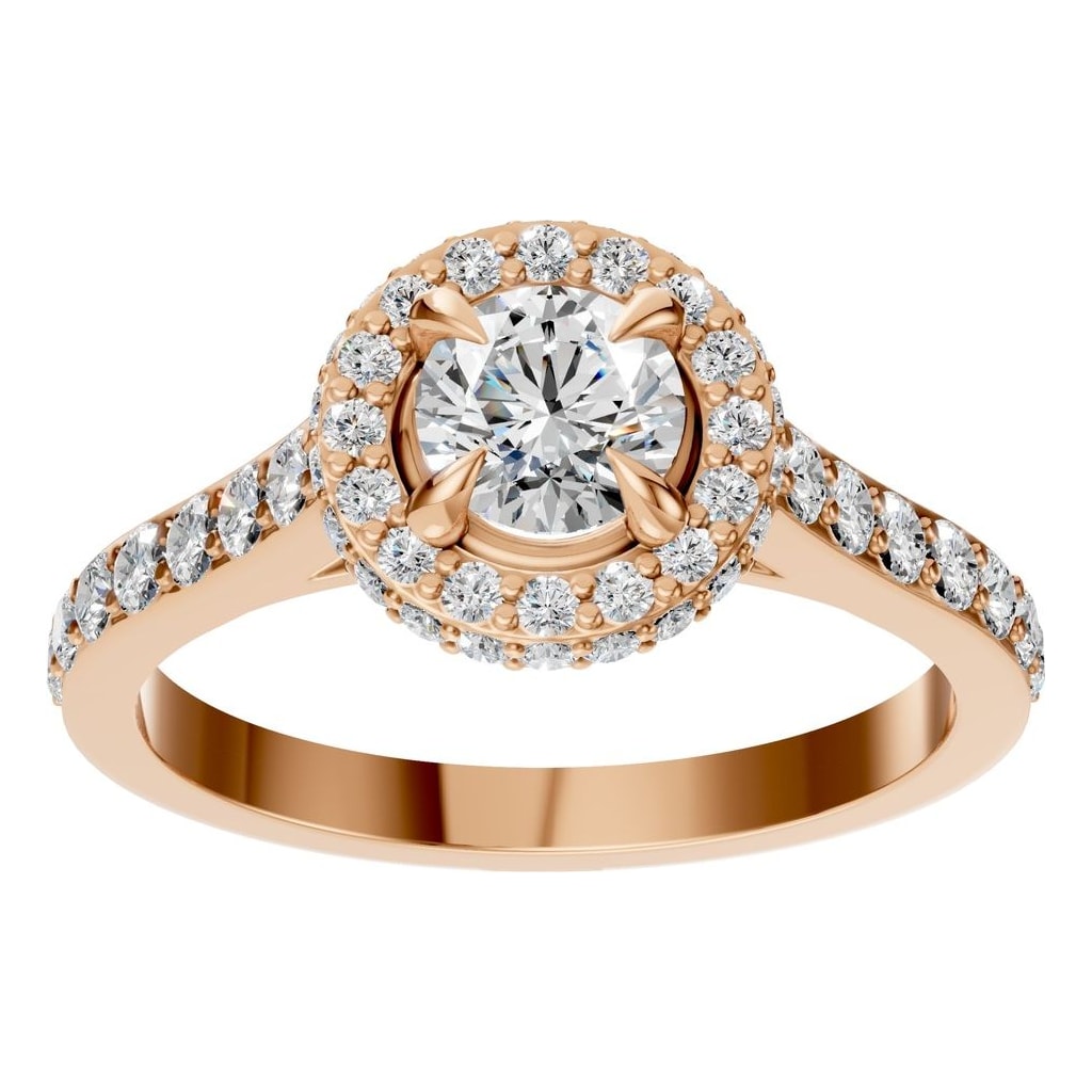 RI-6402 Rose Gold Ring SET - Front View