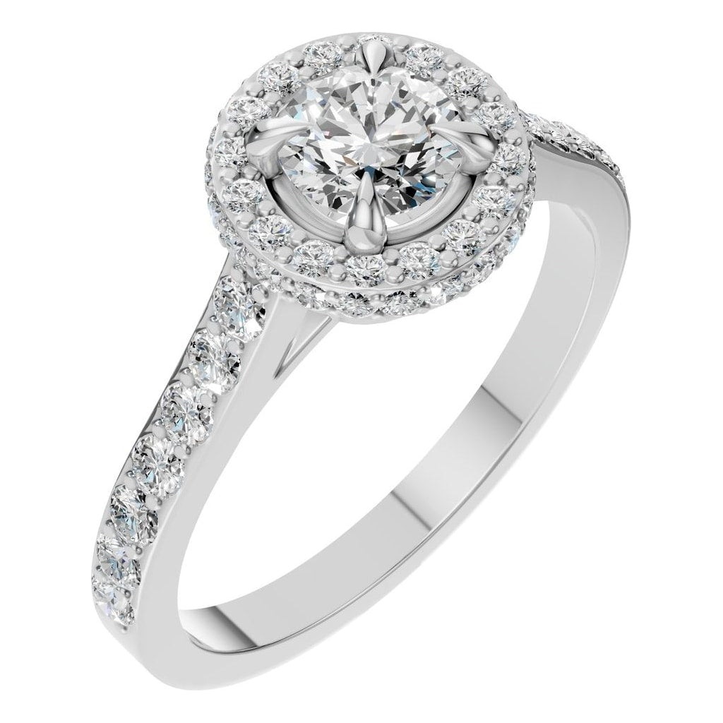 RI-6402 White Gold Ring SET - Main View