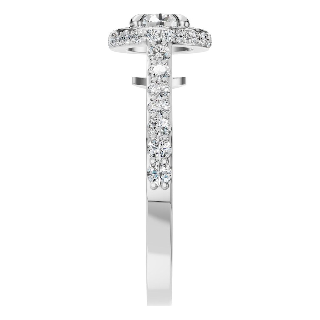 RI-6402 White Gold Ring SET - Side View