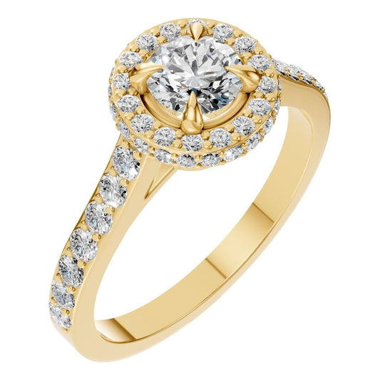 RI-6402 Yellow Gold Ring SET - Main View