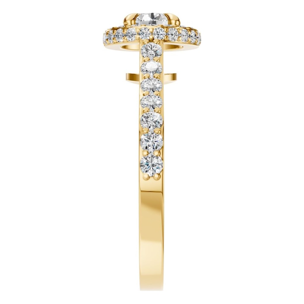 RI-6402 Yellow Gold Ring SET - Side View