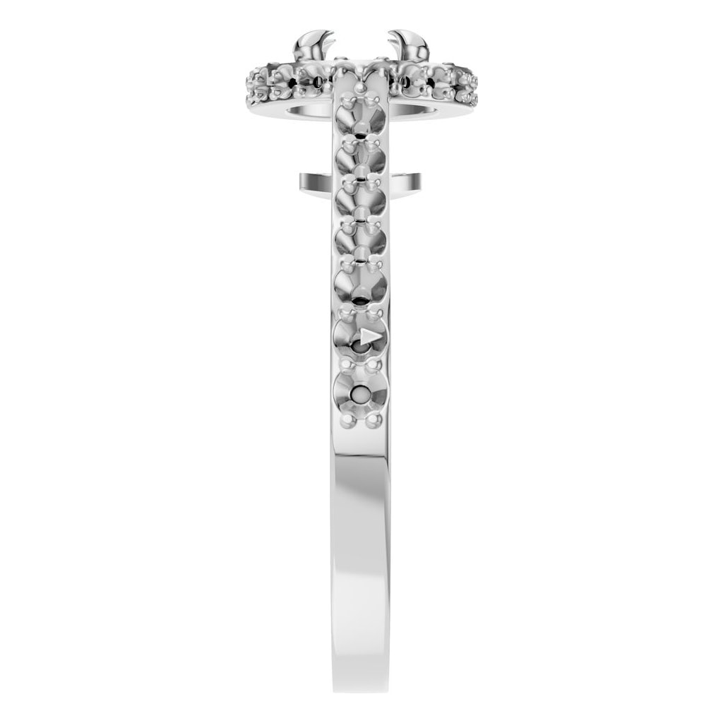 RI-6402 White Gold Ring UNSET - Side View